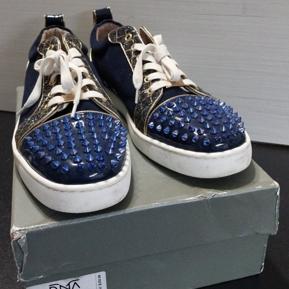 DNA Premium Wear Studded Sneakers Blue and Gold Men's Size 12 US 46 EU